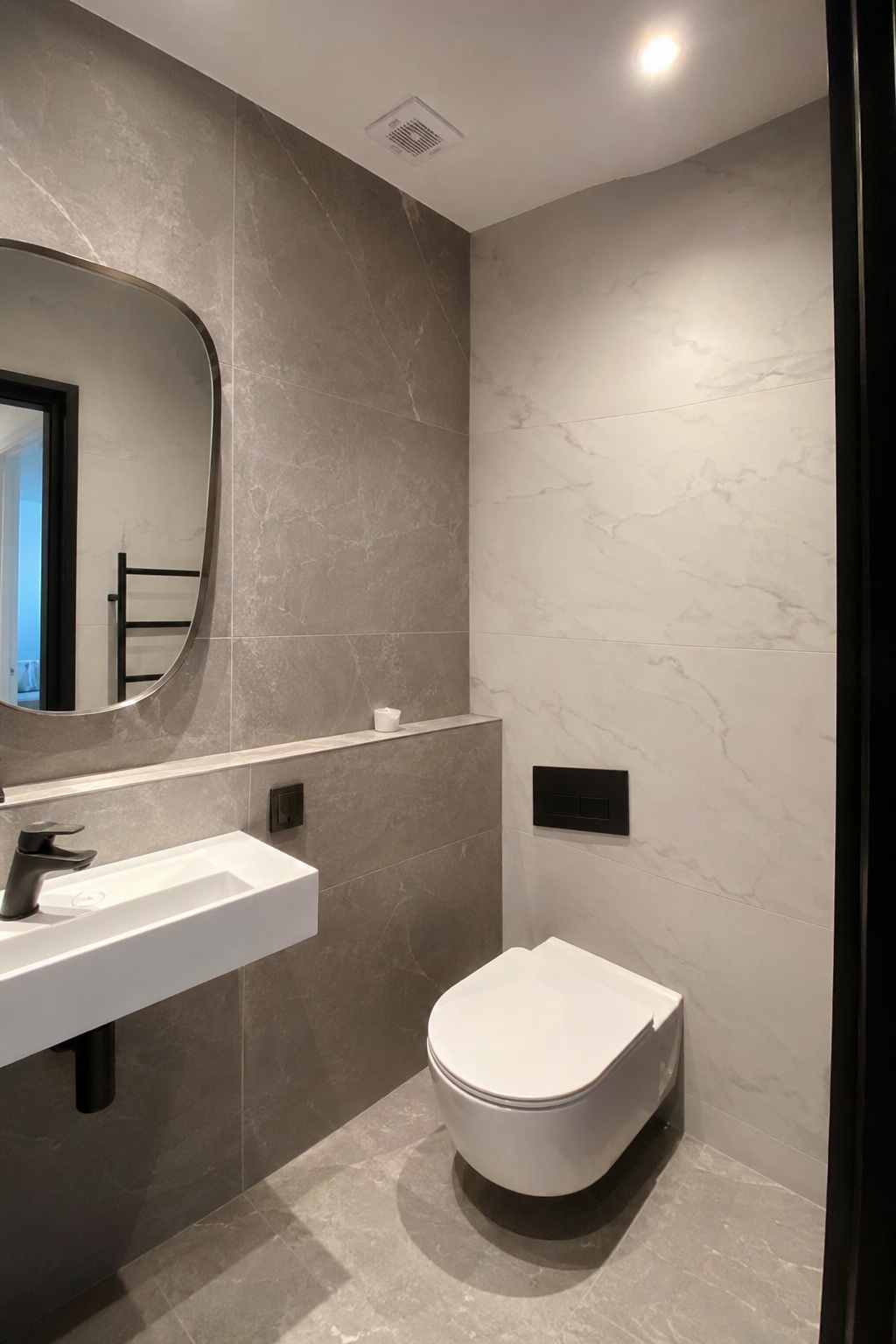 חדר שירותים מעוצב בשיש